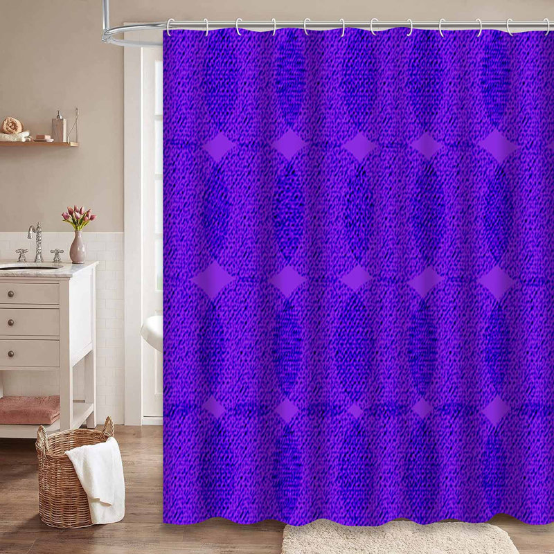 Rideau de douche mauve avec 12 crochets, L 72 po x l 72 po