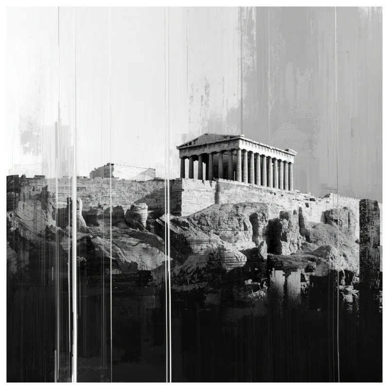 Couvertures du Parthénon grec ancien, L 50 po x H 60 po