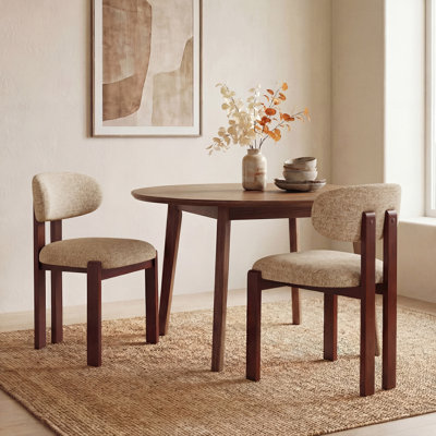 40.5 cm H Chenille and Fabric Side Chair