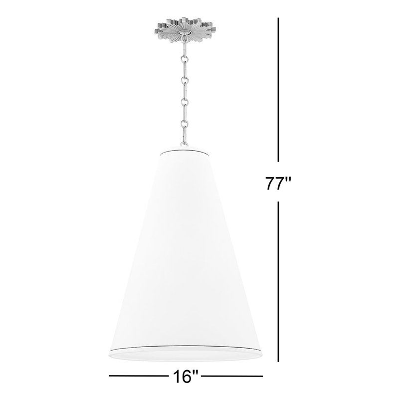 Worth 1 - Light Pendant, Aged Brass