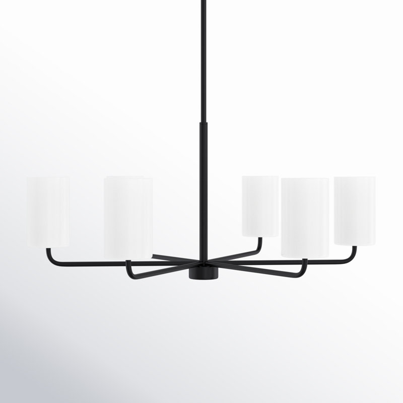 Vivien Vincente 6 - Light Chandelier, Matte Black, No