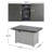 Extendable Rectangle Aluminum Alloy Fire Pit Table, 50,000BTU