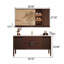 Ensemble de meuble-lavabo en bois massif 39,76 po avec miroir-1944279445