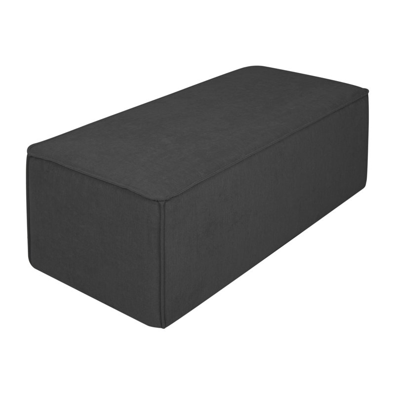 Limones 120cm Wide Rectangle Pouffe Ottoman, Antracite