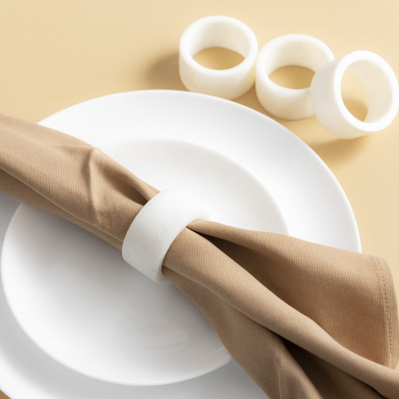 Osborne White Napkin Ring in Box, White