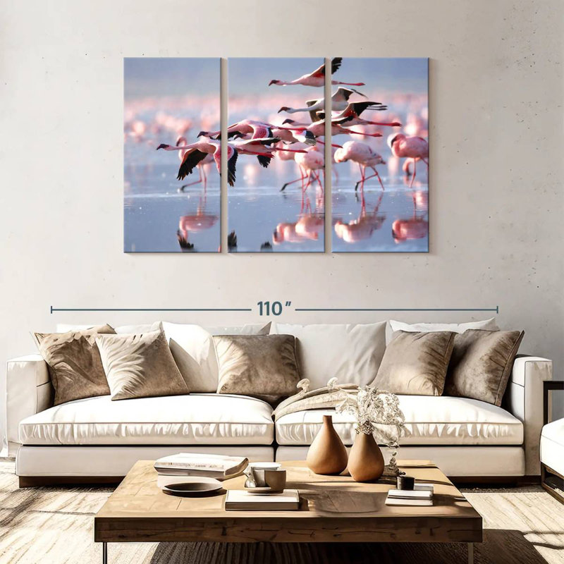 Flamants nains Brampt, H 48 po x l 74 po