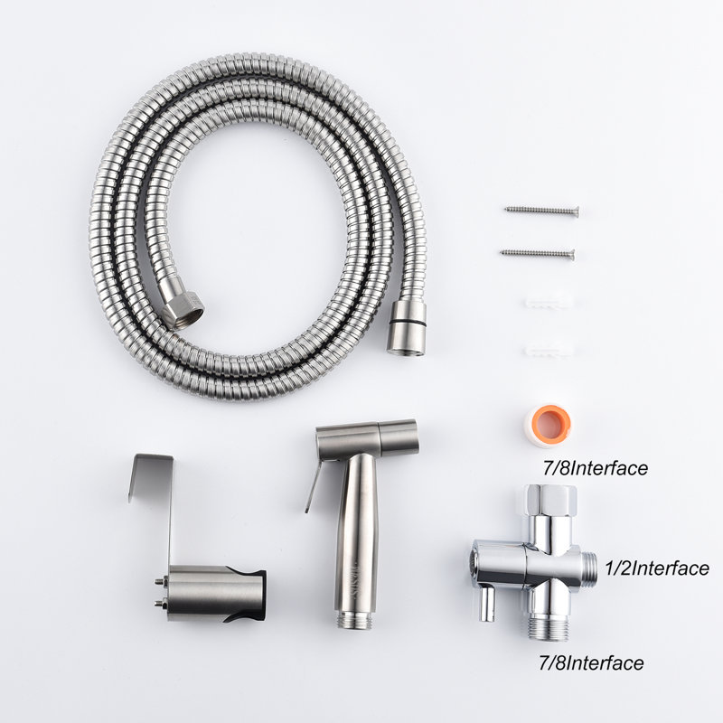 Toilet Bidet - Handheld Type Hygiene Upgrade Corrosion Silver Bathroom Efficient Cleaning Rust