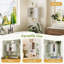 Armoires de salle de bain murales, armoire de rangement en bambou au-dessus de la toilette avec tablettes réglables, armoires à pharmacie murales avec 2 portes pour petits espaces