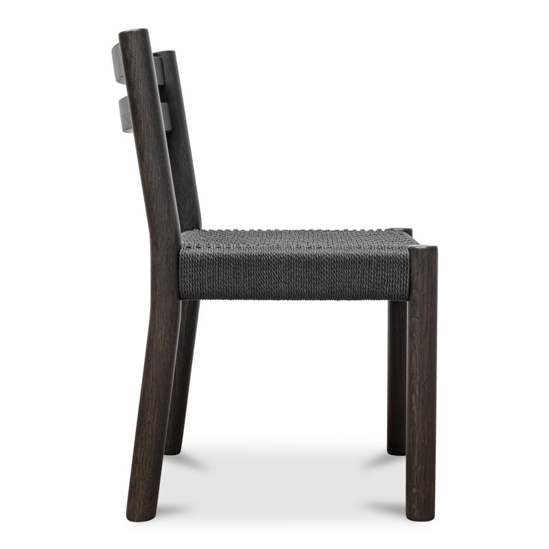 Finn Solid Wood Dining Chair, Black