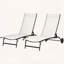 Ensemble de chaises longues 2 pièces avec roulettes et inclinable à 5 positions