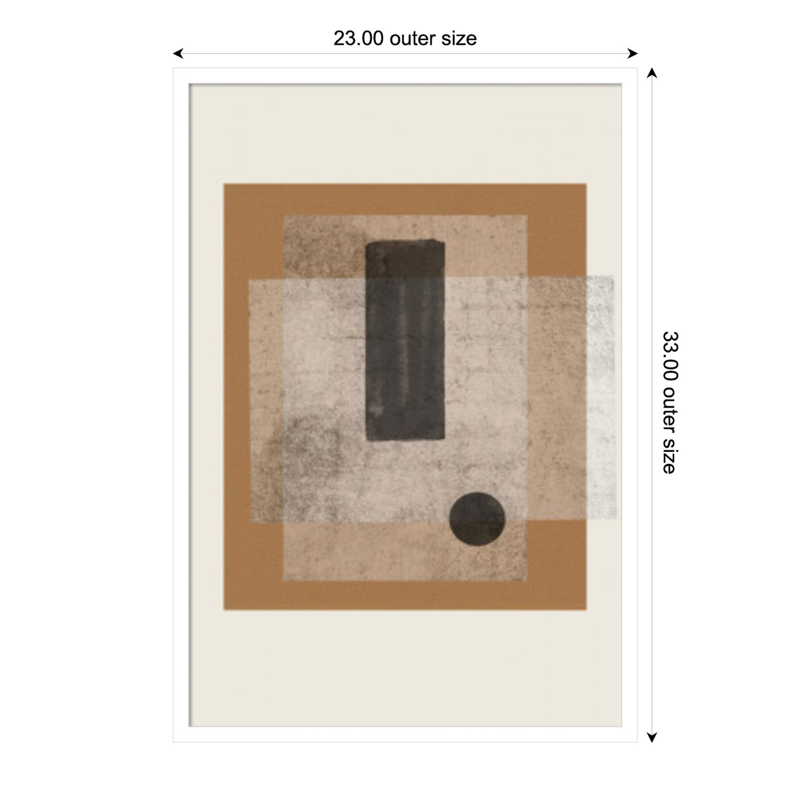 Riverwalk "Composition III" Print, White, 33" H x 23" W