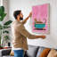 Lounging Leopard Pop Art - Wrapped Canvas-1606592483-1606592490