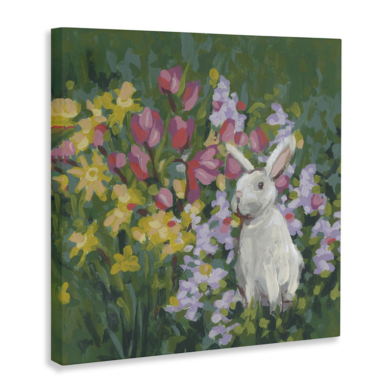 Toile Botanical Bliss Bunny, conception de June Erica Vess, H 24 po x l 24 po