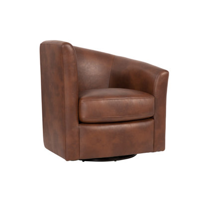 Beppie Soraya 28" Wide Swivel Barrel Chair with High Slope Arms