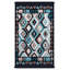 Tapis Bigghome, motifs turcs traditionnels réversibles 3 x 5 lavables à la machine - bleu et noir-117320624