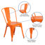 Commercial GradeMetal Indoor-Outdoor Stackable Chair-984495317