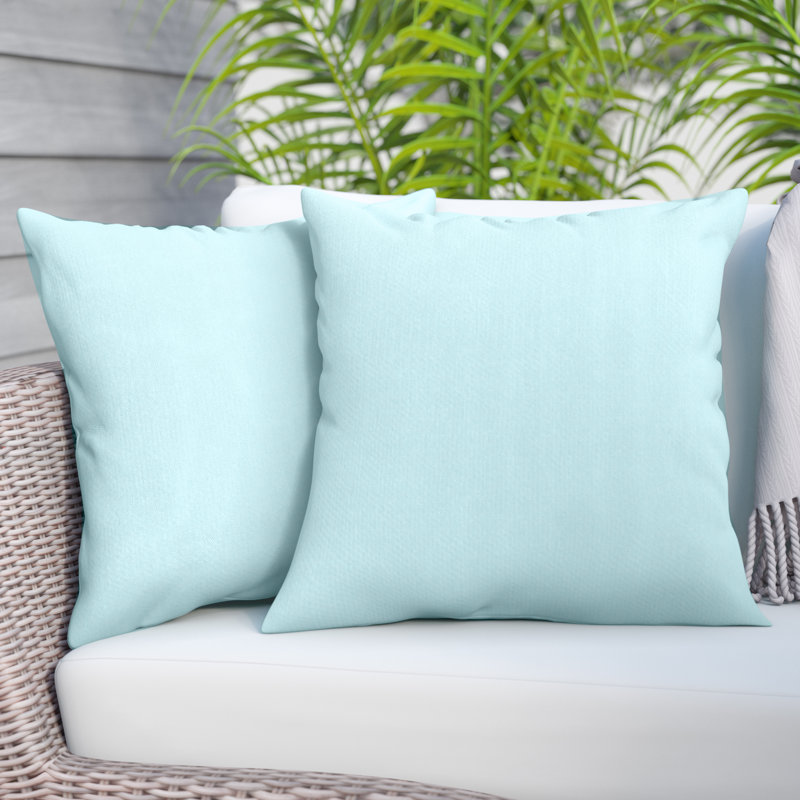 Collins Outdoor Reversible Throw Pillow, 22"H x 22"W, Black
