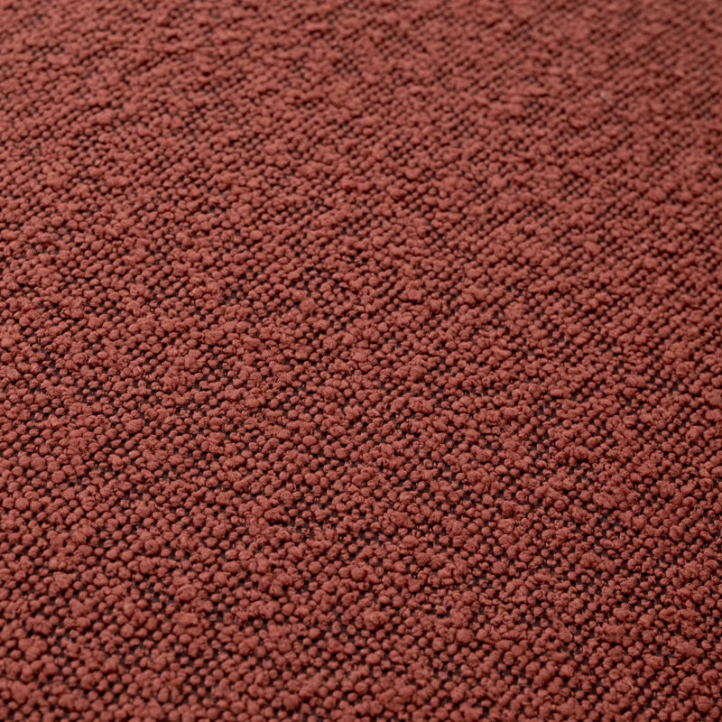 Mello Swivel Lounge Chair, Bouclé Rouge Polyester Blend
