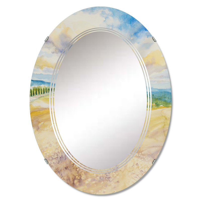 Miroir mural rustique, paysage rustique italien, 30 po x 20 po
