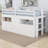 Loft Bed with Drawers, Cabinet and Shelves-702866186