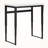 Alani White Height Adjustable Computer Desk with Black Metal Leg, 29.3" H X 47.08" W X 23.6" D
