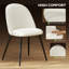 Ensemble de 4 chaises de salle à manger modernes pour le salon, blanc crème
