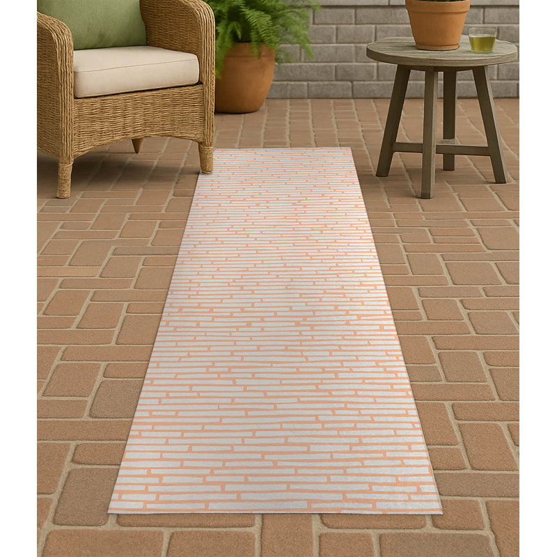 Cultural Rows Non-Slip Outdoor Rug, Runner 2'6" x 8'