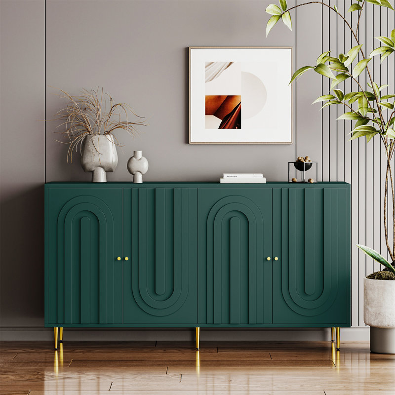 Armoire de rangement Buffet Modern, Vert