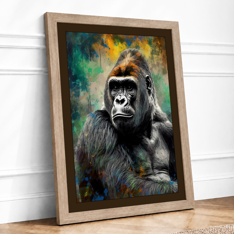 Gorilla's Gaze Modern - Print, A3 - 42.0 x 29.7 cm, Oak