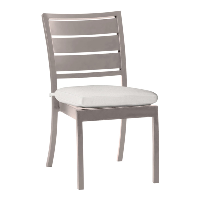 Chaise d'appoint en aluminium Charleston - Huître, Huître, Blanc naturel, Welt
