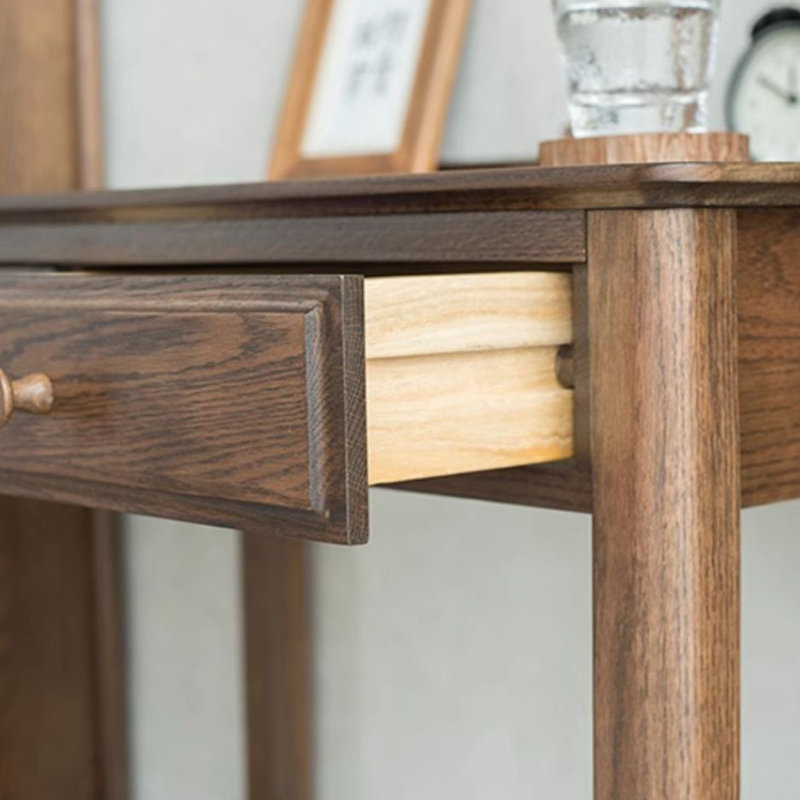 Simple red oak walnut solid wood desk