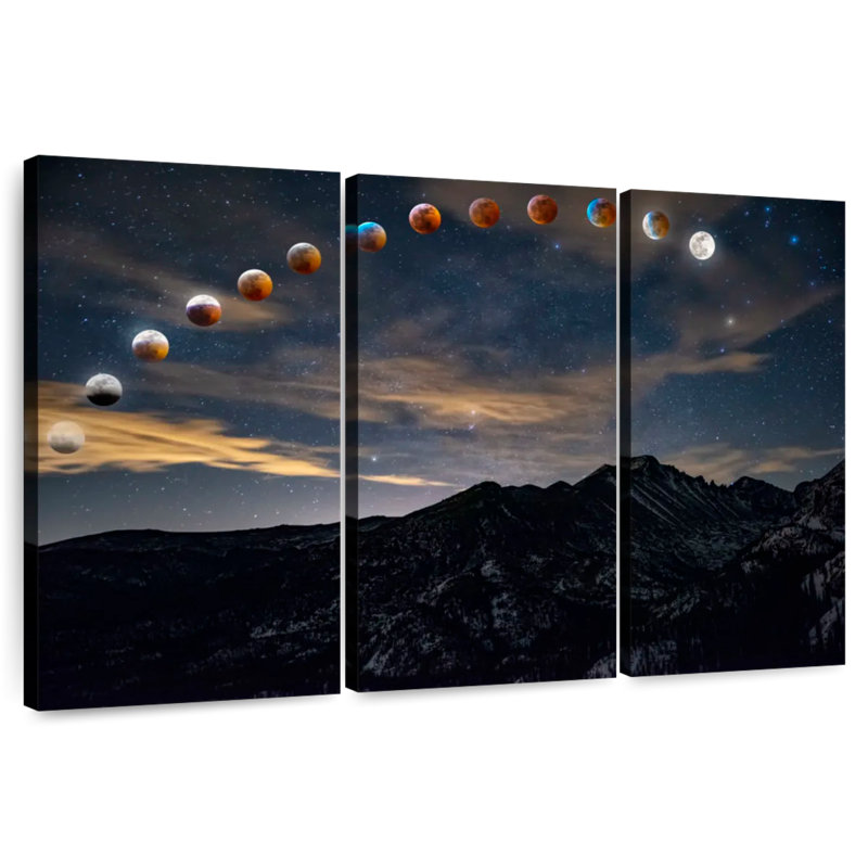 Phases lunaires d'Oberle sur Longs Peak, H 20 po x l 33 po
