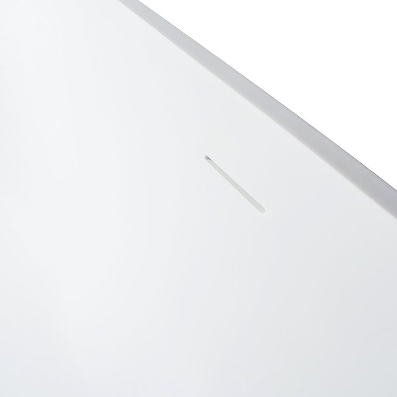 68.9 Inch Solid Surface Freestanding Bathtub, Matte White, Oval Shape, Soaking Type, Contemporary Style, High - Grade Texture, For Bathroom Inch, Surface, Finish, Modern And Minimalist, Easy