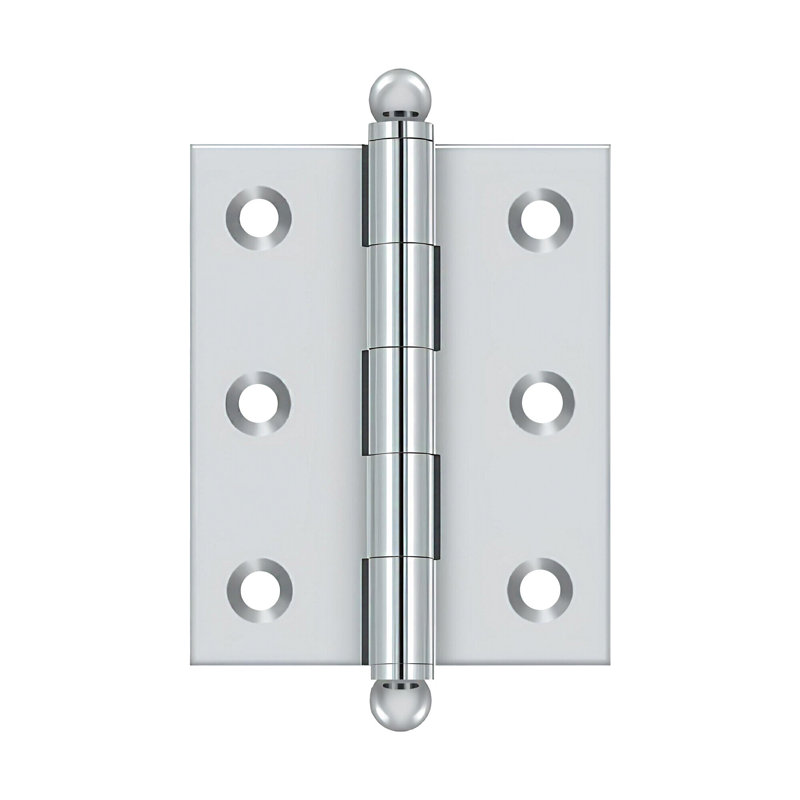 2.5'' x 2'' Butt Bearing Hinge, Polished Chrome