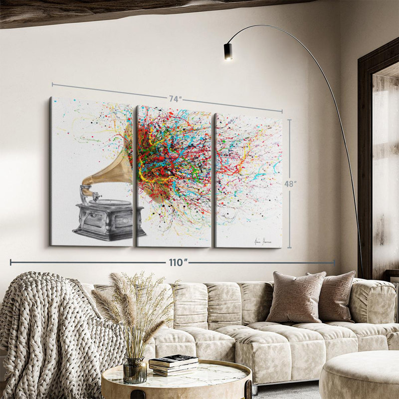«Turn It Up» sur toile, H 48 po x l 74 po x P 1,25 po