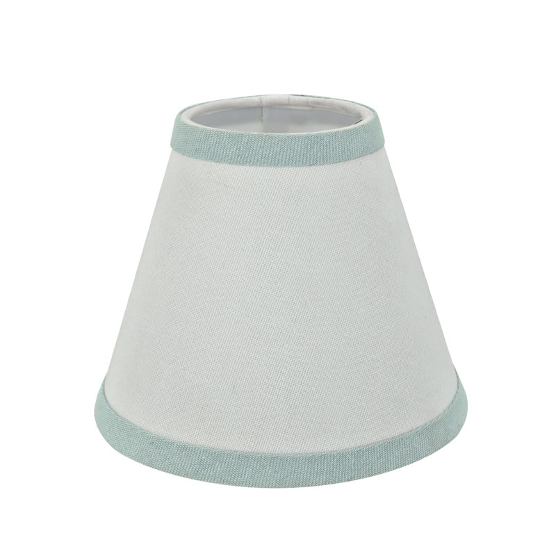 5'' H Linen Empire Lamp Shade, White/Blue