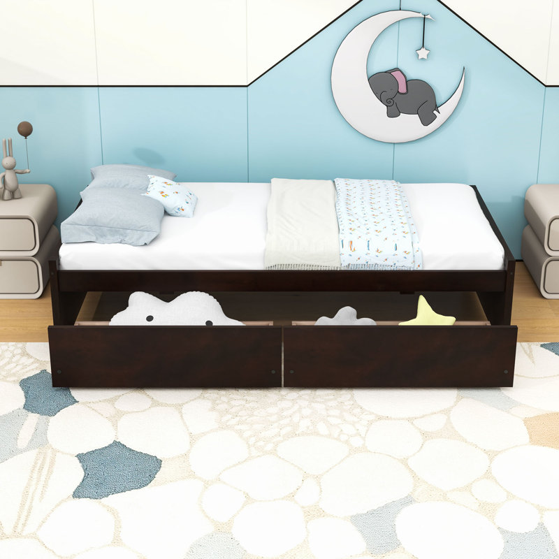 Lit plateforme simple avec 2 tiroirs