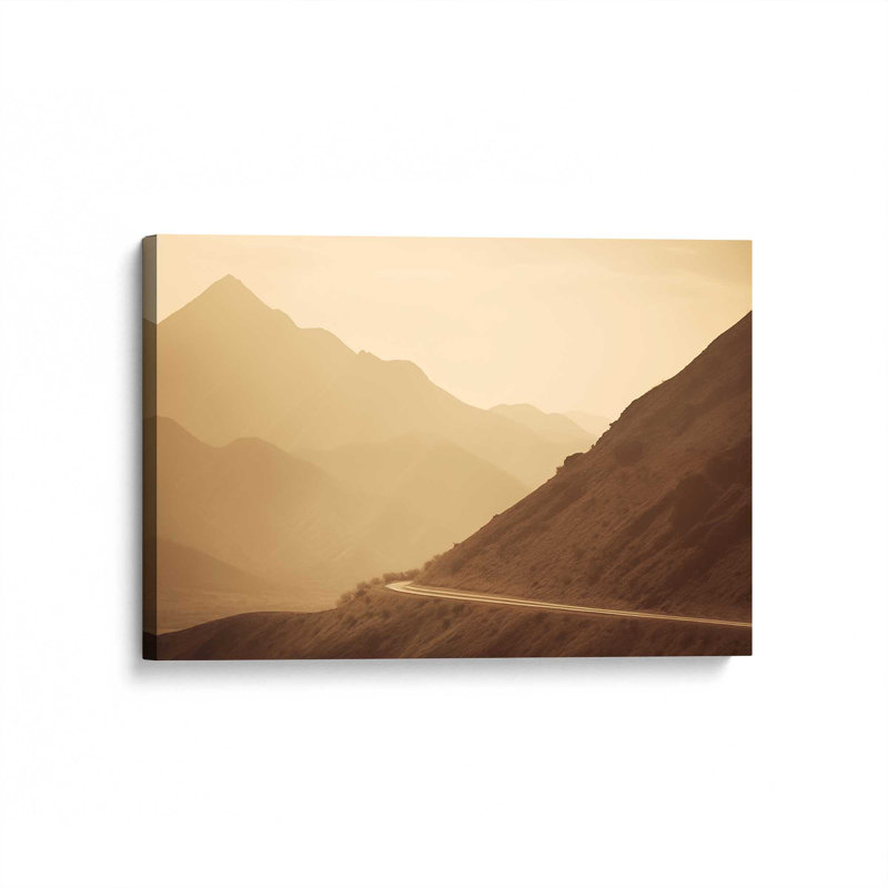 Peaceful Mountain Drive I Print on Canvas, Wrapped Canvas, 12" H x 18" W