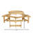 Outdoor 6 Person Picnic Table, 6 person Round Picnic Table with 3 Built-in Benches, Umbrella Hole, Outside Table and Bench Set for Garden, Backyard, Porch, Patio-877356758