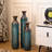 Large Floor Metal Vase (Set of 3), Handcrafted Firing & Twilight Glaze Finish, Distressed Tall Decorative Vases-1290869986