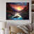 White Floater Framed