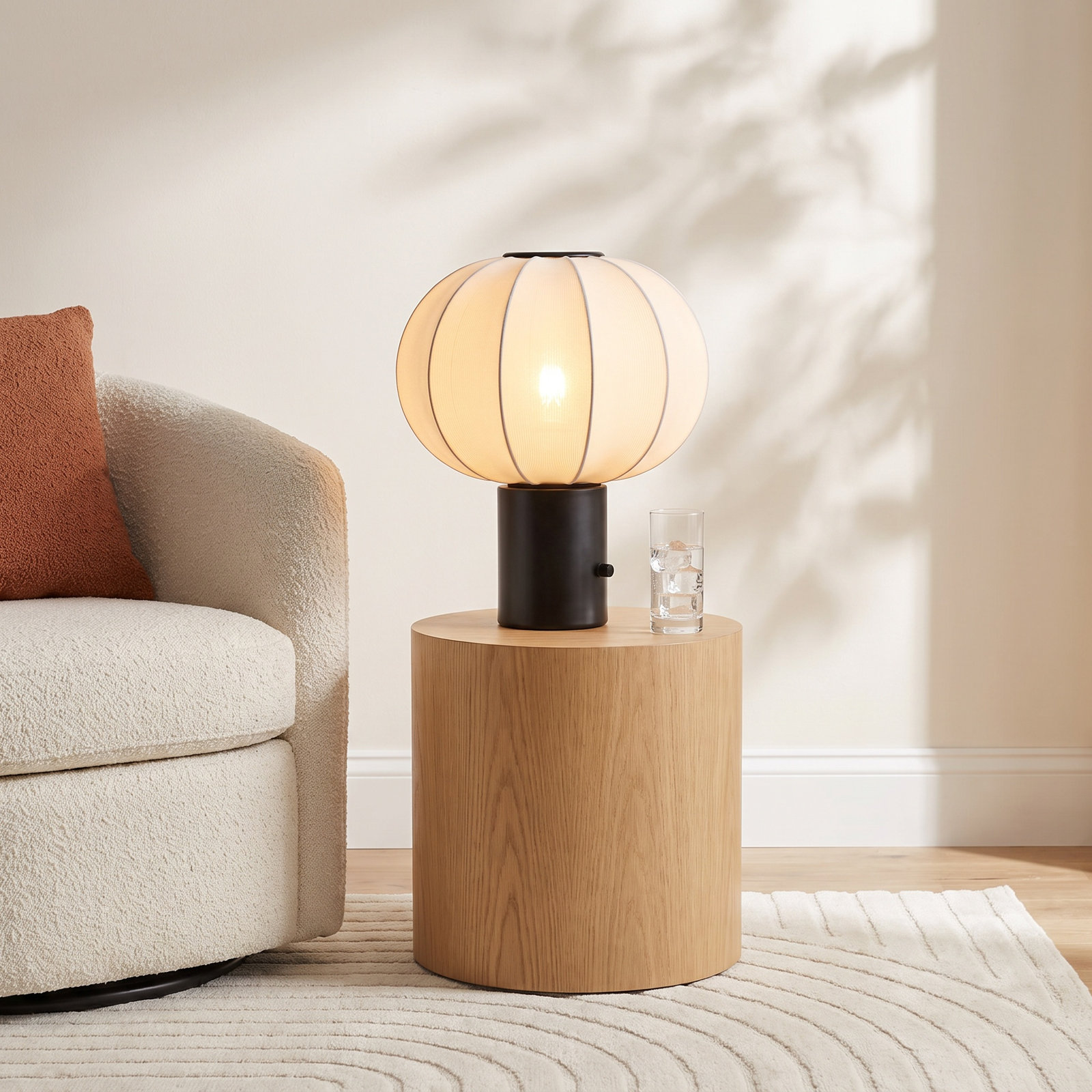 Steel USB Buffet Lamp