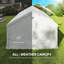 Outsunny 4 x 6 m Gazebo with Sides, 4 Removable Sidewalls, White