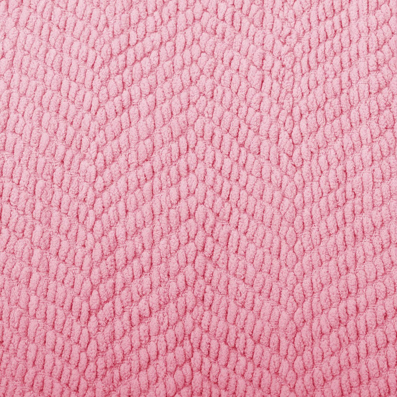 Jeté en tricot de tweed, 50 po x 60 po, Rose bonbon