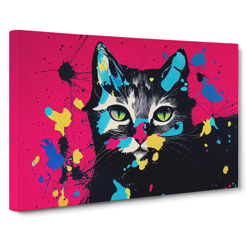 Cat Splashed Vol.1 Abstract - Wrapped Canvas, 40cm H x 60cm W x 3cm D
