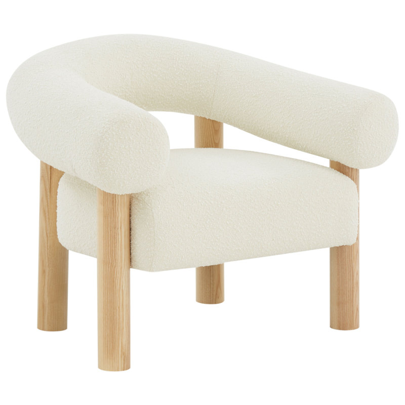 Jayime Upholstered Armchair, Ivory Acrylic