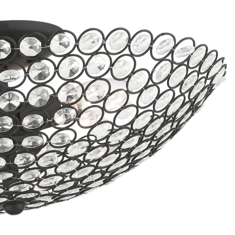 Ludie Semi Flush Mount, Black