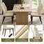 Upholstered Dining Chair with Metal Back and Solid Wood Legs-1182224690