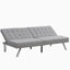 Canapé-lit polyvalent à structure en bois et à pieds en acier inoxydable, idéal pour les décors multiples et la détente et le repos confortables-949198155