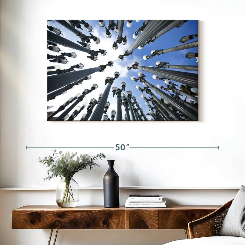 Lilie Lamppost Sculpture In Los Angeles, 26" H x 39" W